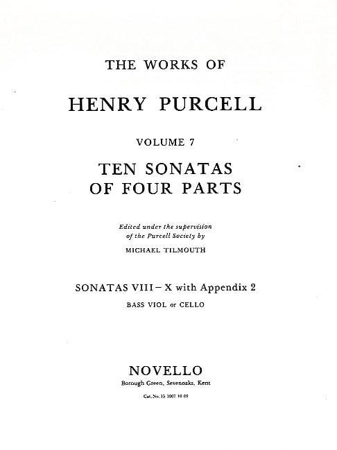 10 Sonatas Of Four Parts For Cello
